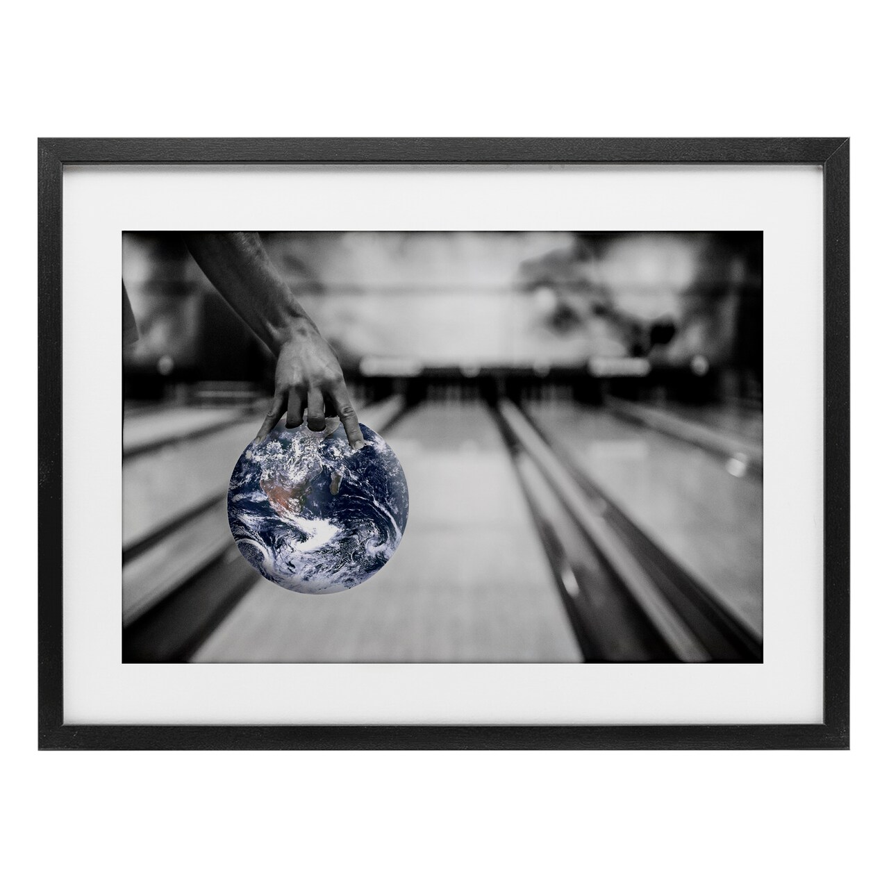 Stupell Industries Cosmic Bowling Ball Framed Print Under Glass, design by Sophie 6
